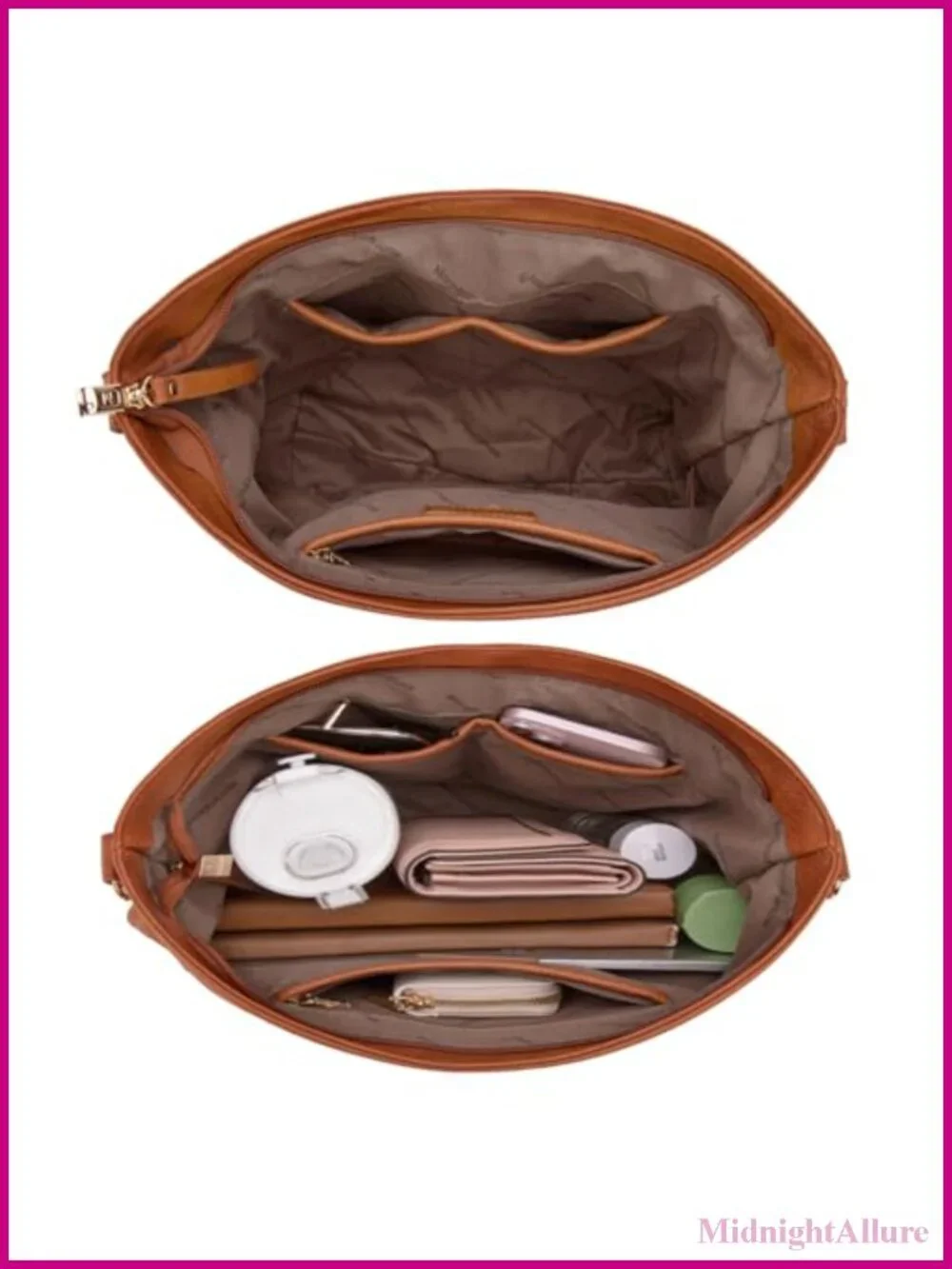 Vegan Leather Hobo Shoulder Bag Crossbody Purse Expandable